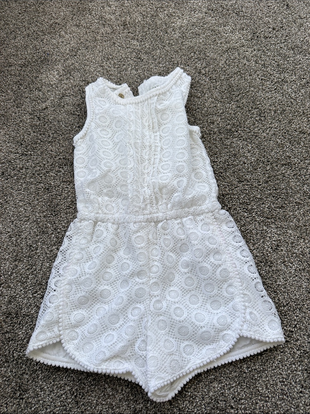 OshKosh B'gosh White Lace Girls' Romper